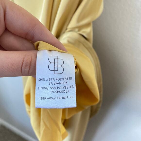 BALTIC BORN Molly Mod Maxi Dress Pale Mustard Butter Yellow Size Medium NWT New - Picture 6 of 12